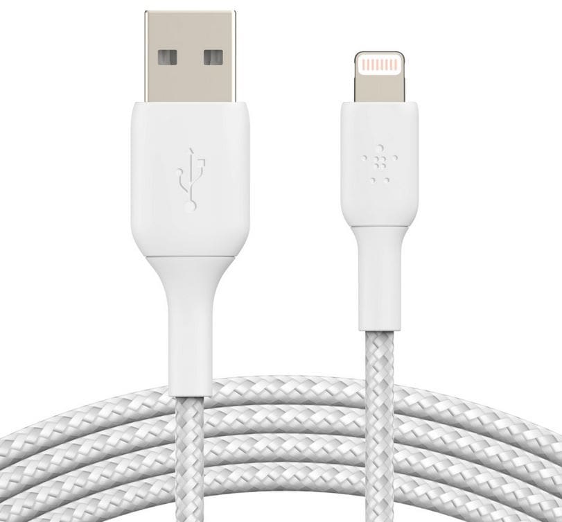 Belkin Lightning Lade/Sync Kabel ummantelt mfi zertifiziert 2m Weiß