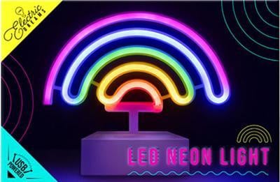 Paladone Regenboog LED Neon Staande Booglamp met Accentverlichting