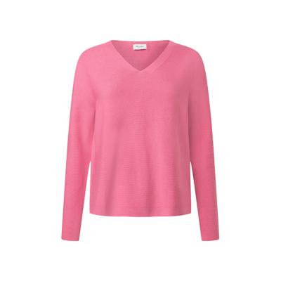 Strickpullover MAERZ MUENCHEN "Maerz Muenchen 322800 Pullover Damen Bekleidung", Damen, Gr. 36, pink, 100% Baumwolle, V-Ausschnitt, Pullover Strickpullover