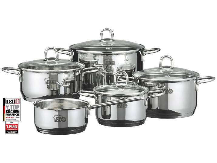 Topf-Set ELO Rubin , silber (silberfarben), Töpfe, Topf-Set, Induktion