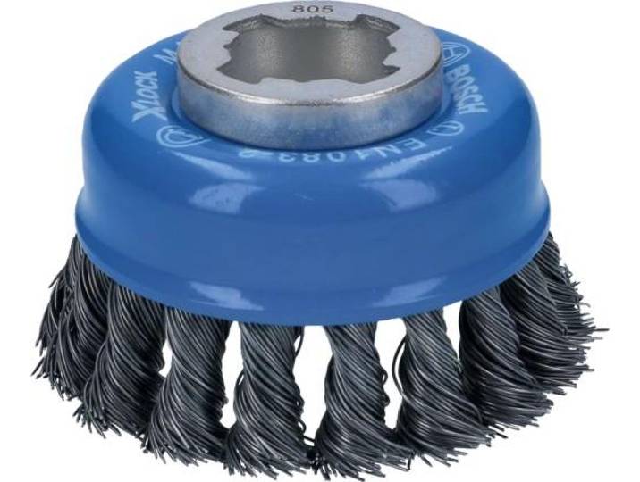 Brosse boisseau acier X-Lock BOSCH Ø75 Fil 0.35 mm - 2608620726