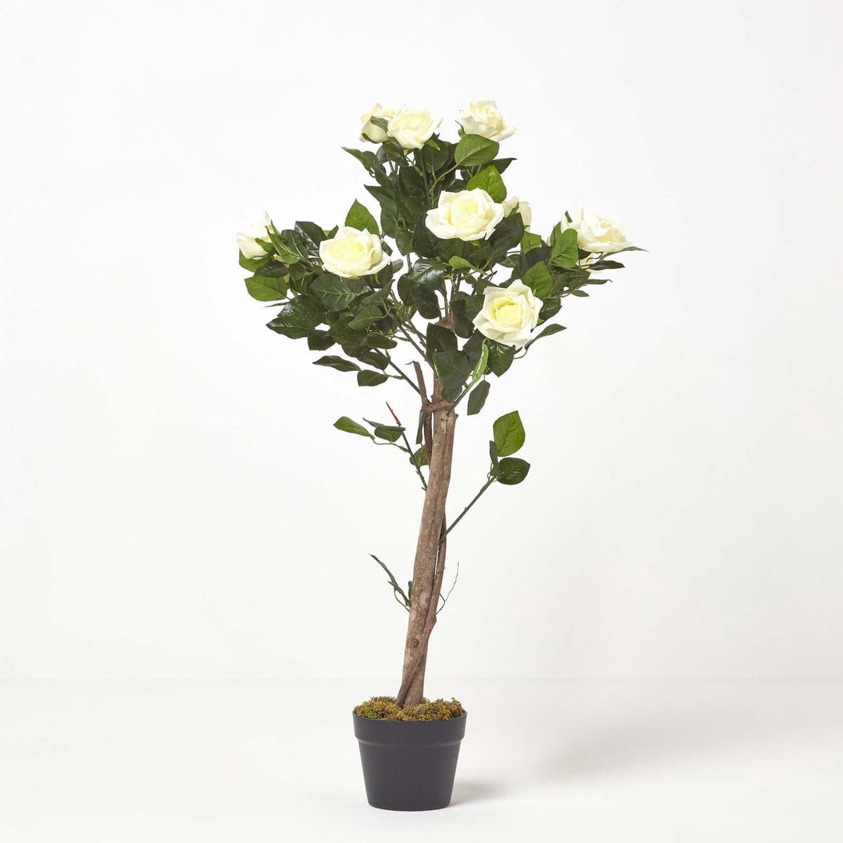 Homescapes Kunstboom Rose Tree met witte rozen, 90 cm hoog