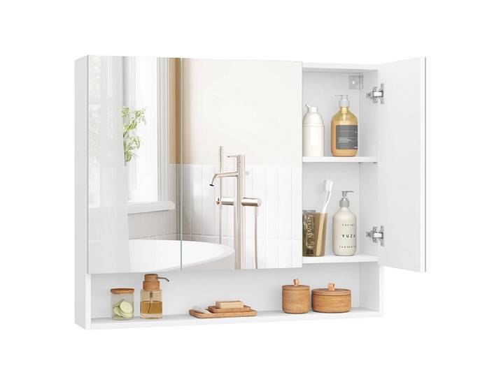 Badezimmerschrank VASAGLE Wolkenweiss