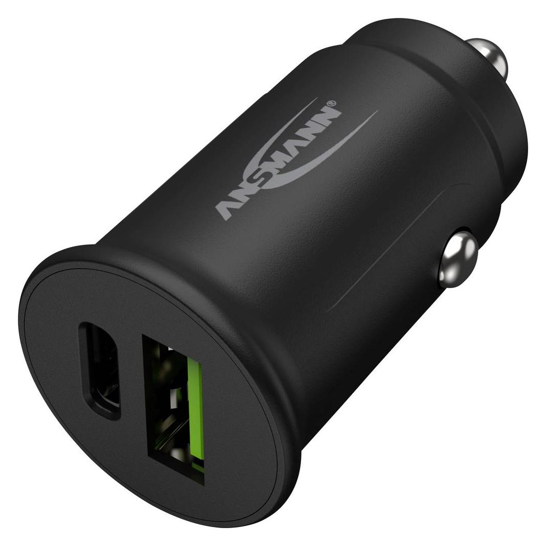 Ansmann Ladegerät InCar Charger 12-24V DC/3000mA/30W/KFZ/USB/USBC/5V (1000-0029)