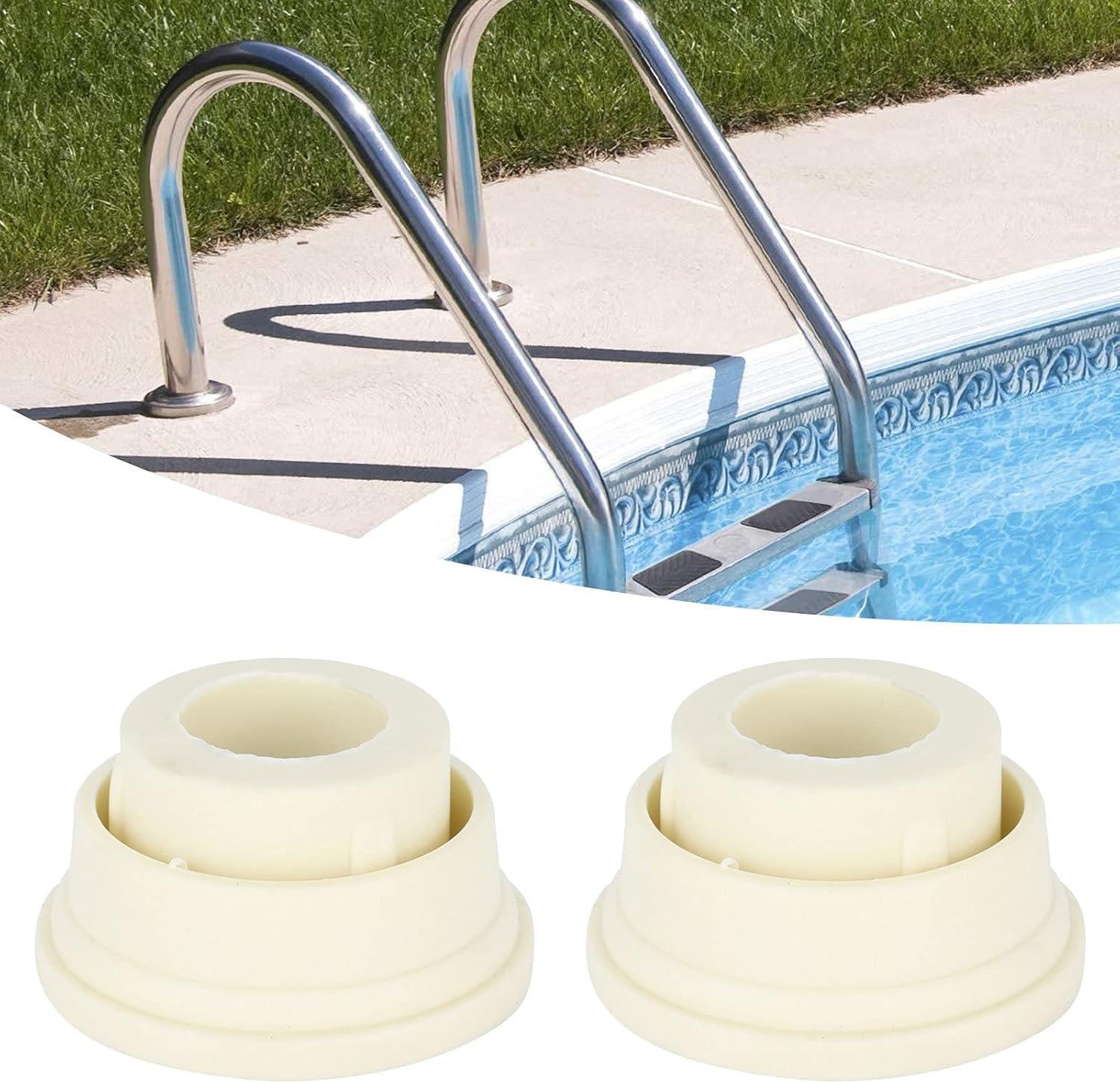 Set van 2 duurzame rubberen buffers voor zwembadladders