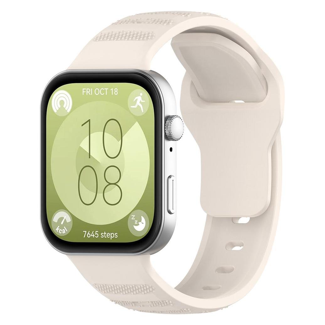 Techsuit - Watchband (W050) - Huawei Watch Fit 3 - Beige (Silicone) (56360188)