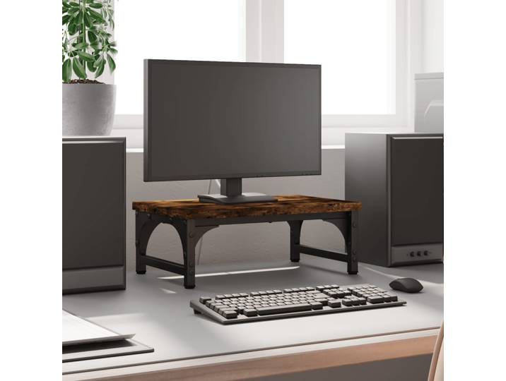 vidaXL Monitorständer Räuchereiche 37x23x14 cm Holzwerkstoff