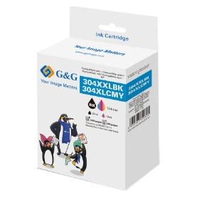 G&G XXL-Patronen 2er Set kompatibel mit HP 304XL BK + Color (BK, Color) (18684)