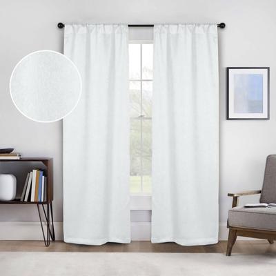 Superior Senna Room Darkening Textured Window Curtain Panels, Set of 2 - Machine Washable Window Coverings