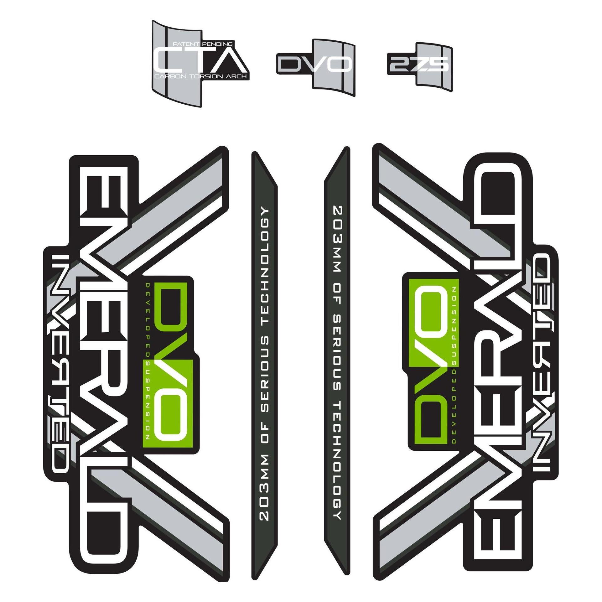 DVO Decal Set, 26", Emerald, black SALE (40082020)