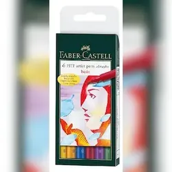Faber Castell Tuschestift Pitt Artist Pen B 6er Basic