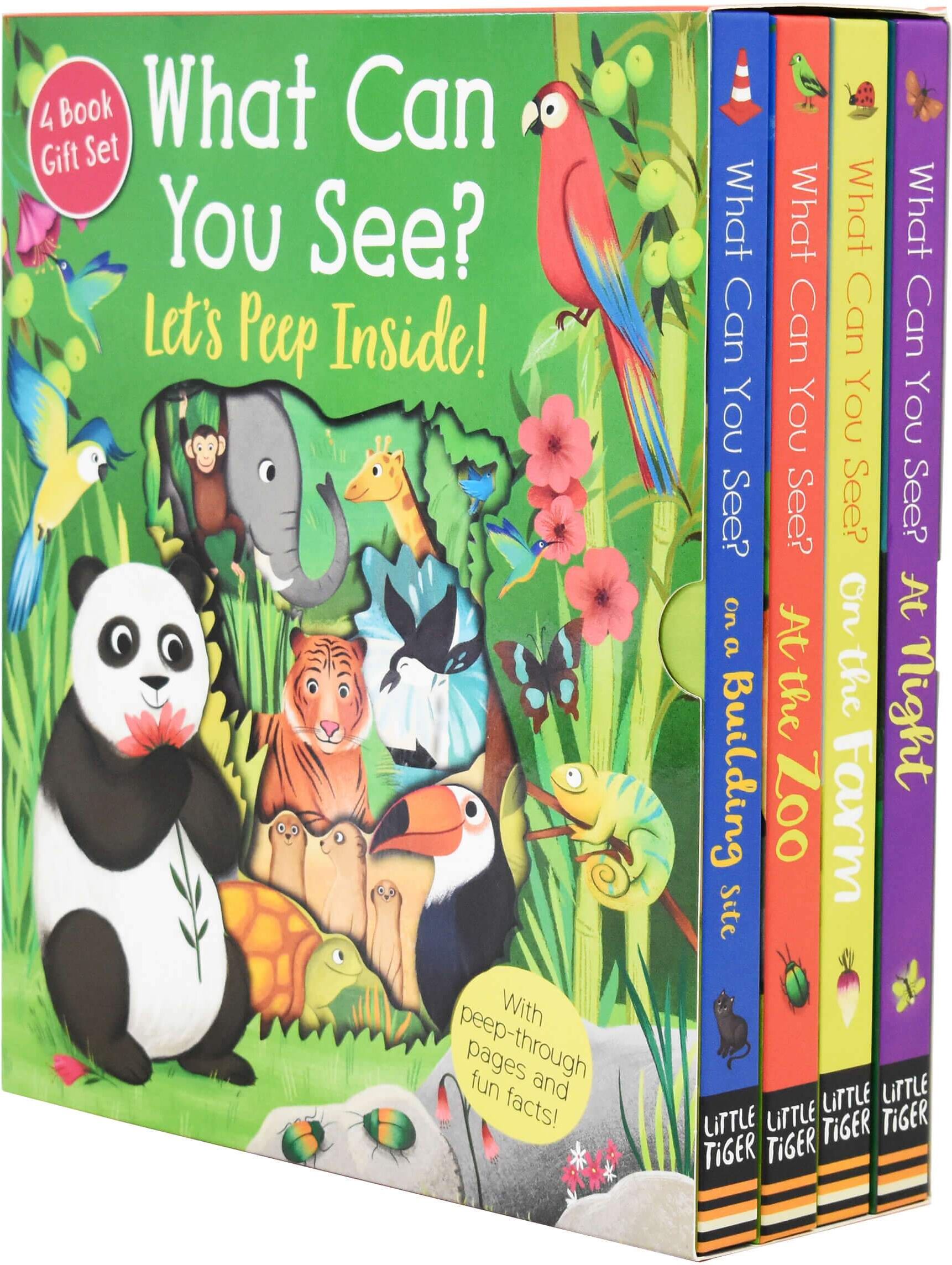 What Can You See Lets Peep Inside 4 Books Set by Little Tiger - Ages 3-6 - Board Book Little Tiger Press Group