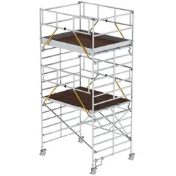 MUNK Klappgerüst SG mit Dreifach-Plattform 2,45x1,90m und Sicherheitsgeländer 6,47m AH