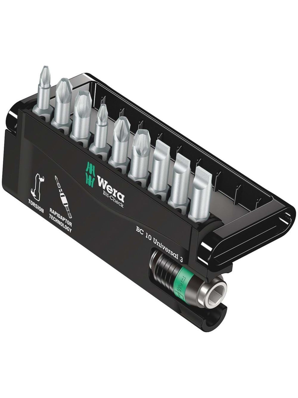 Wera Bit-Sortiment, Bit-Check 10 Universal 3, 10-teilig