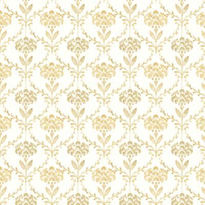 Martha Stewart Chateau Fleur Ochre Wallpaper
