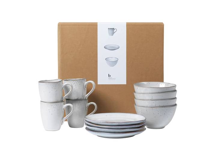 Broste Copenhagen Set de petit-déjeuner Nordic Sand 12 pièces