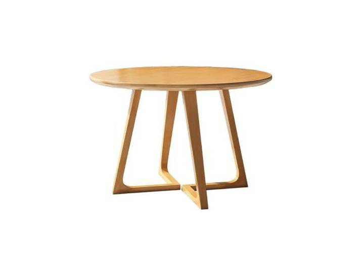 Runder Massivholz-Esstisch, Landhausstil, kleiner Tisch für 2–4 Personen, moderner Esstisch, Mid-Century Esstisch, Küchentisch Natural,70cm