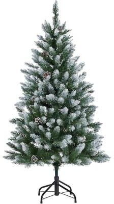 YUN Artificial Christmas Tree with Pinecones, Foldable Stand, Holiday Decoration for Home, Office or Events, Green