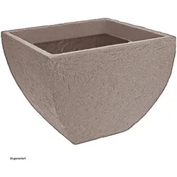 HTI-Living, Blumentopf, Pflanztopf Steinoptik Blumentopf Beige (40 x 40 x 31 cm)