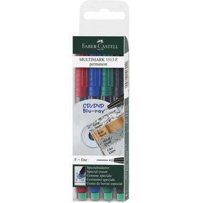 Faber-Castell Marker Multimark 1513 F permanent 4er Set