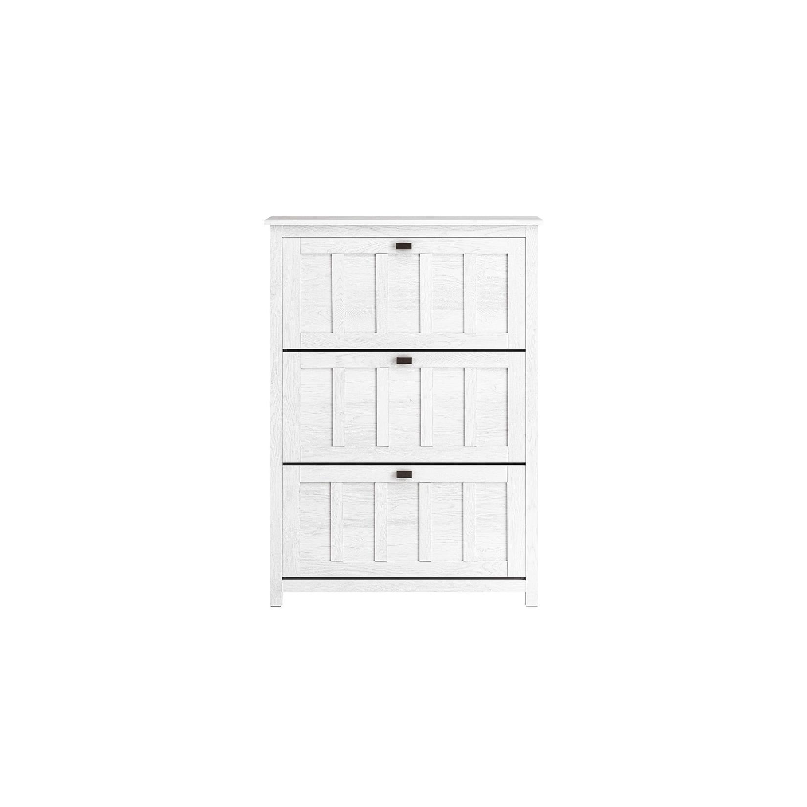 SoBuy Schuhschrank mit 3 Türen Weiß 80x30x111cm Modern