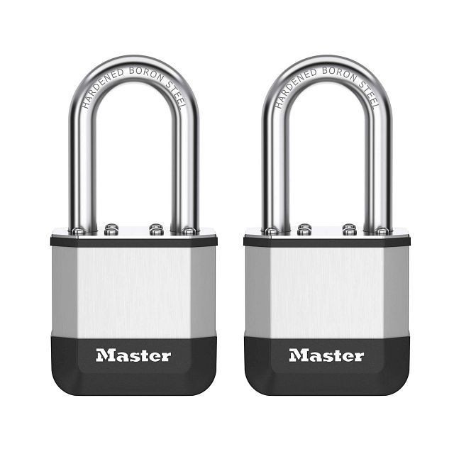 Master Lock Elite Hangslot 45 mm met lange beugel - Zilver
