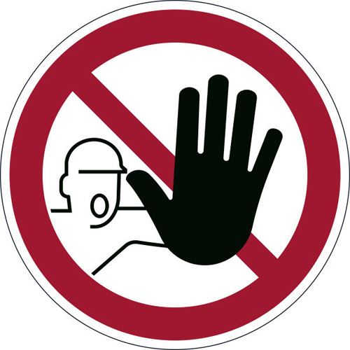 Durable Verbotsaufkleber 'Zutritt verboten'