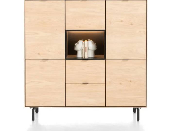 Xooon Elements Highboard 150 cm 5-Türen/LED/Metall