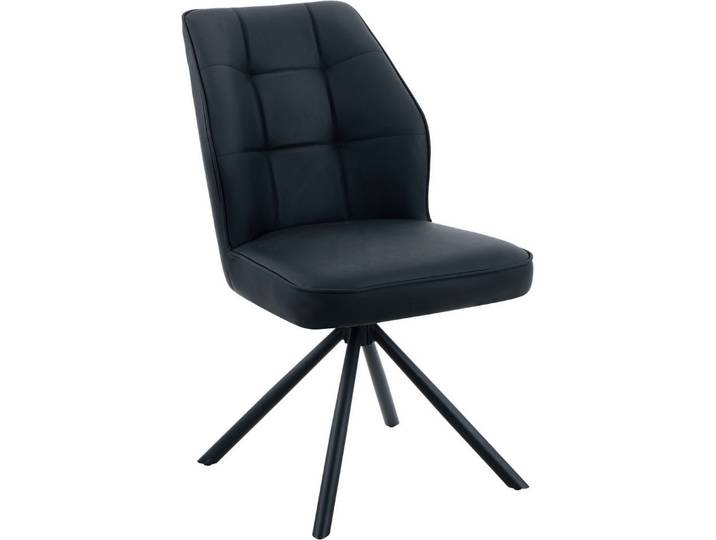 HELA 4-Fußstuhl BRAGA (1 St), XL Sitzbreite, 360° drehbar mit Auto-Return, Echtleder