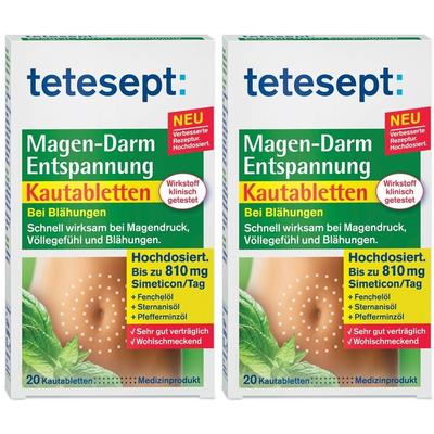 Tetesept Magen-Darm Entspannung Kautabletten 2x 2x20 St