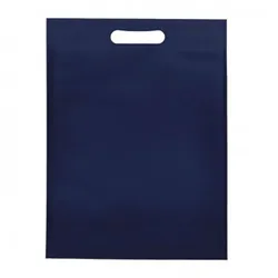 MONOUSO - Vliesstofftasche Gestanzten Griffen Marinblau 30+10x40cm (25 Stück)