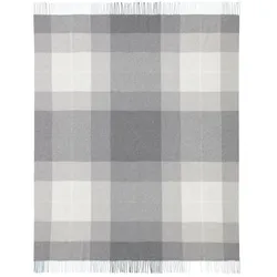 Biederlack Kuscheldecke Quito 130 x 170 cm Wolle Grau Grey