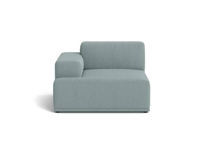 Muuto Connect soft modul Re-wool nº 718 bleu clair Accoudoir gauche (A)