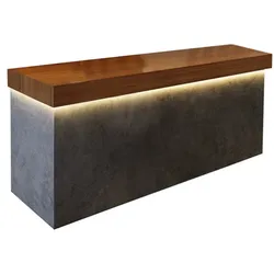 【CTSN 180】Theke Industriestil-Kassentheke Restaurant-Bar Bar-Theke Empfangstheke Rezeption Kasse Bar 180*60*100cm Grau