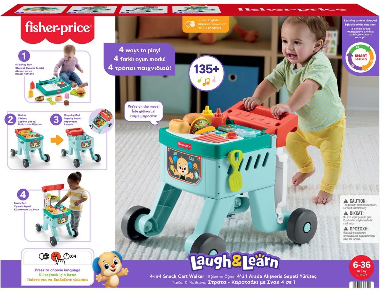 Fisher-Price Series: Laugh & Learn - 4-in-1 Shopping Cart Walker