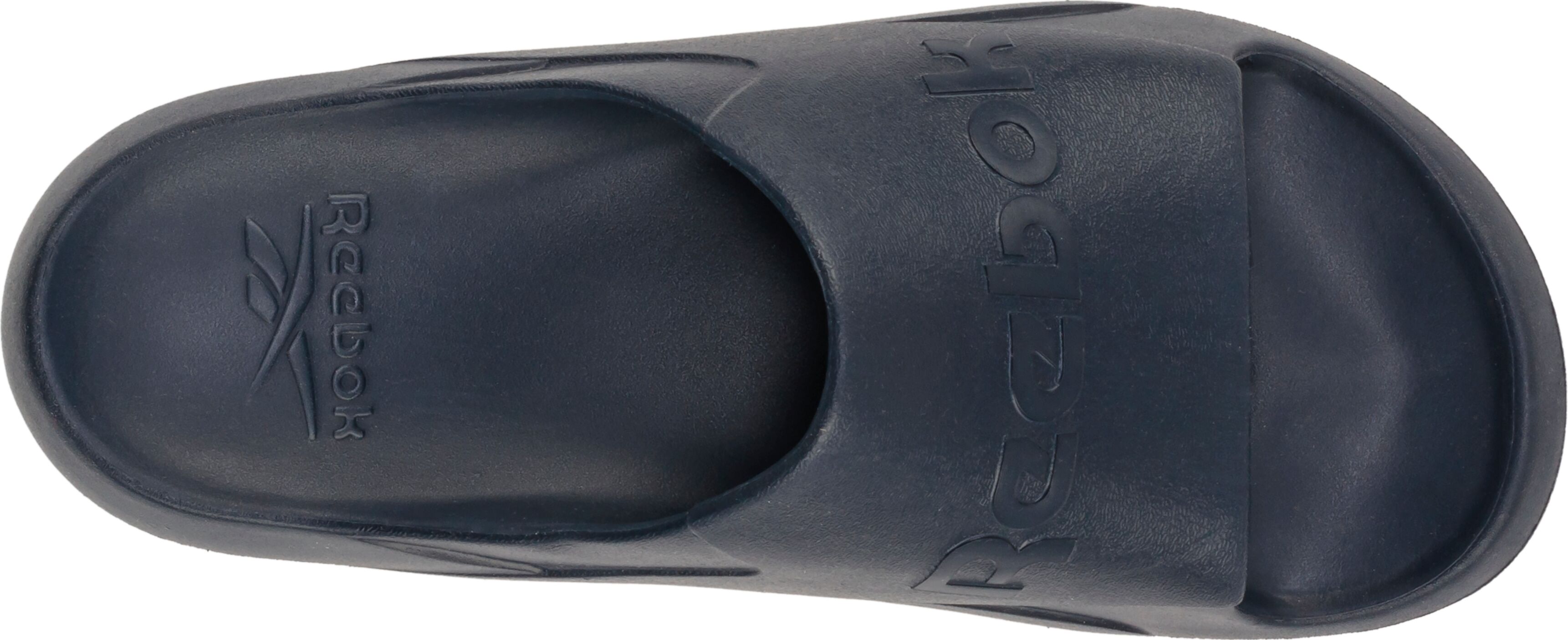 Badesandale REEBOK "REEBOK CLEAN SLIDE", Damen, Gr. 44,5, blau (navy), Synthetik, Schuhe Badesandale, Badelatschen