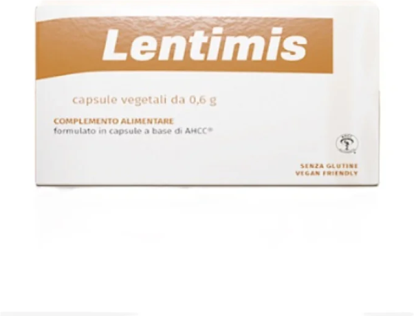 FARMED ITALIA Srl Lentimis 60 Capsule, AHCC per il Sistema Immunitario, Integratore Alimentare