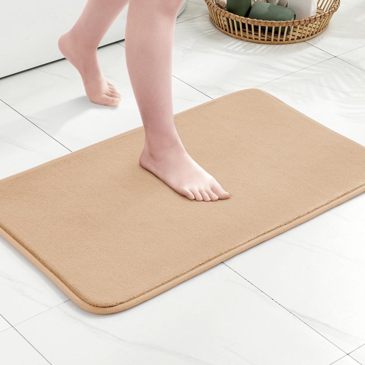 Kamel Badmat van Traagschuim - Absorberende Douchemat voor de Badkamer - 40 x 60 cm