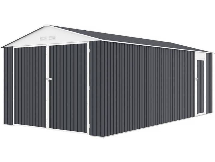 Garage en métal Houston 18,56m² - Anthracite