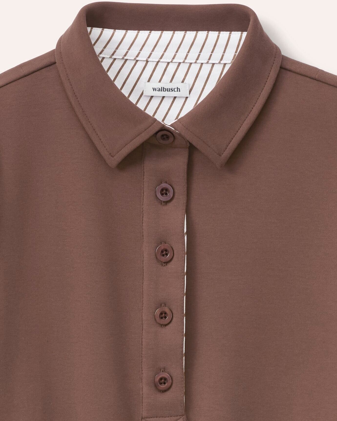 Walbusch Poloshirt aus Baumwolle, normale Größen, Farbe Braun, 40, vielseitig kombinierbar pflegeleicht Damen