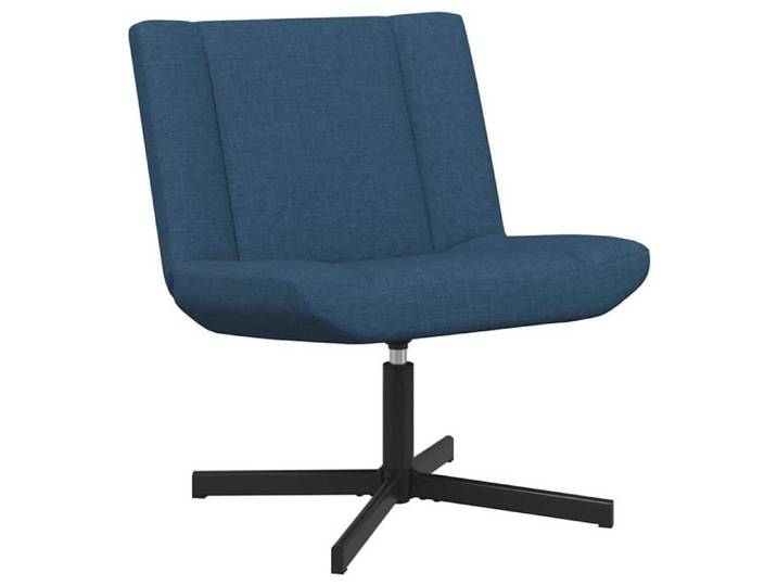 Chaise pivotante moderne - - Bleu - Uni - 63x75x76 cm - Rotation à 360° - Tissu doux - Métal