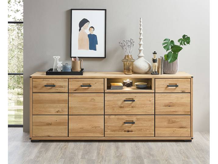 Enfilade éclairée 219cm Marron