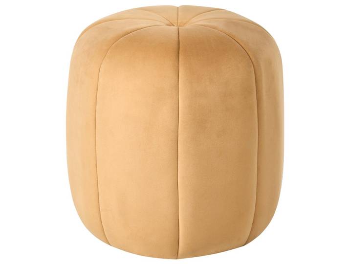 POUF Samtstoff Senfgelb Selby