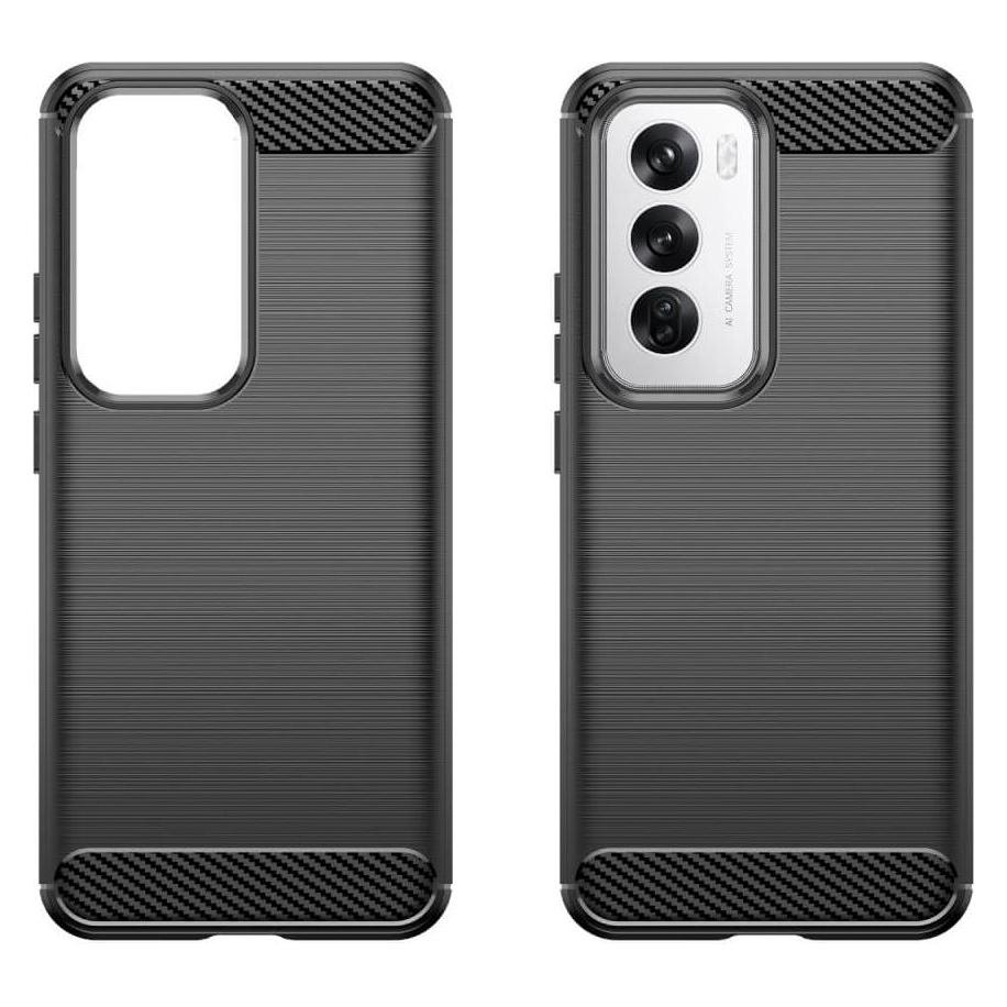 Cover-Discount OPPO Reno12 5G - Metall Carbon Look Hülle (Oppo Reno12 F 5G) (47958510)