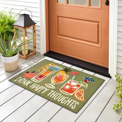 Liora Manne Lush Decor Frontporch Happy Drinks Indoor/Outdoor Rug