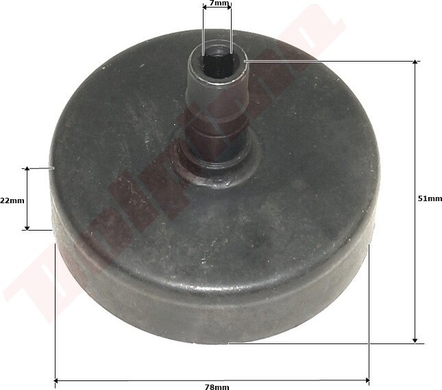 MAGIQ Parts Koppelingtrommel voor grasmaaiers, 78 x 22 x 51 x 4T7