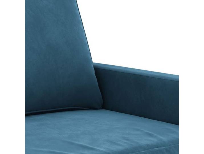 BURKE@ Sofa salon à deux places - Canapé DOUBLE - montage simplifié - Bleu 120 cm Velours SS863