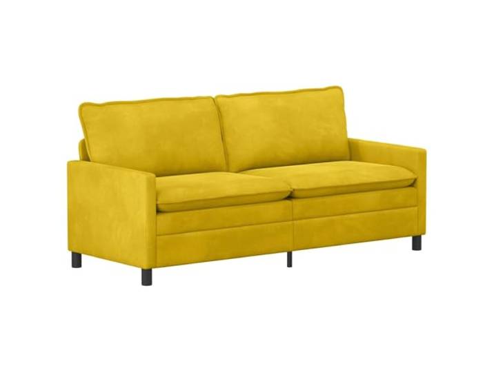 TEKGHUT Sofa Gelb 196 x 81 x 87,5 cm Samt Metallrahmen,gepolsterte Rückenlehne,geschwungene Armlehnen,Samt-Oberfläche,leicht zu zweit montierbar