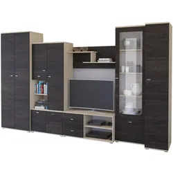 WOHNWAND 370/201/51 cm ARS Esche/Canterbury Eiche