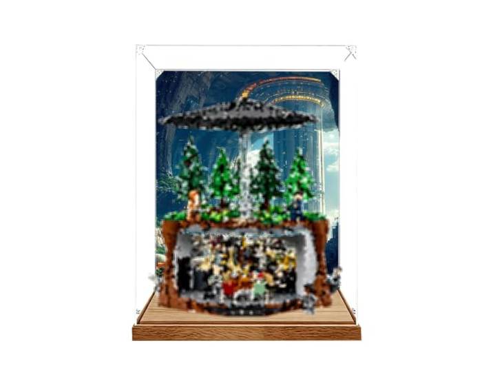 Vitrine kompatibel mit Le-go 21369 X-Files Sets (Hintergrund 4) Staubdichte Vitrinenbox, Heimaufbewahrung, kompatibel mit 21369 X-Files (nur Box)